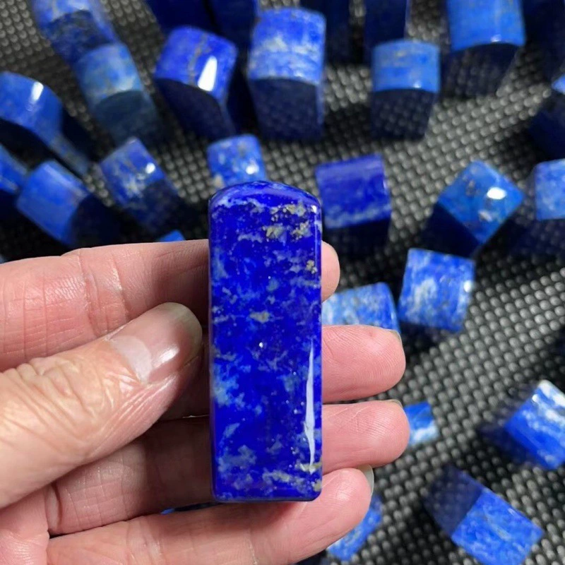 Природные лазурит печать природных нефрита печать ручной полировкой цвет Размер случайных волос