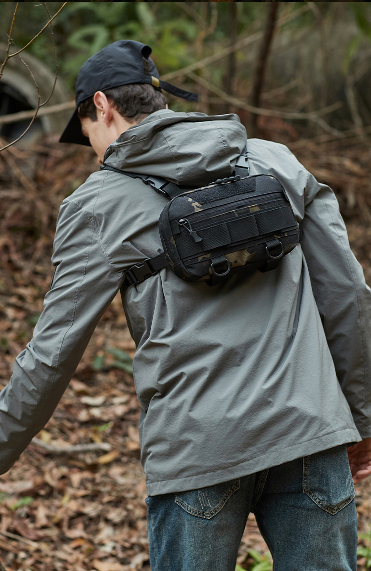 Mochila de pesca de doble hombro, unisex, ligera, para deportes al aire libre, multifuncional, para herramientas, camping, tipo riñonera._voghion.com