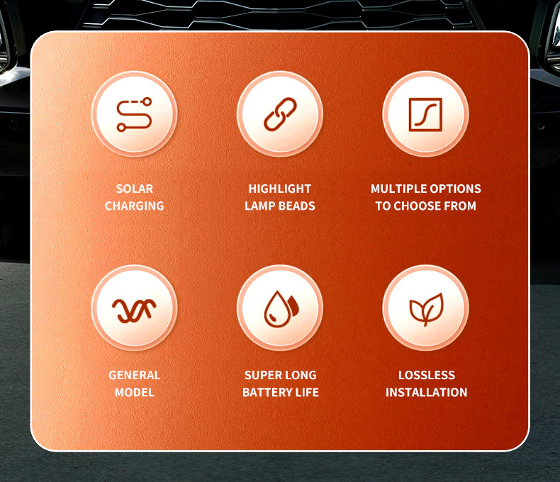 Solar-Powered Car Devil's Eye LED Ambient Light, Wireless Suction Cup Dynamic Expression Light, Red, Blue, Green Tri-Color Available