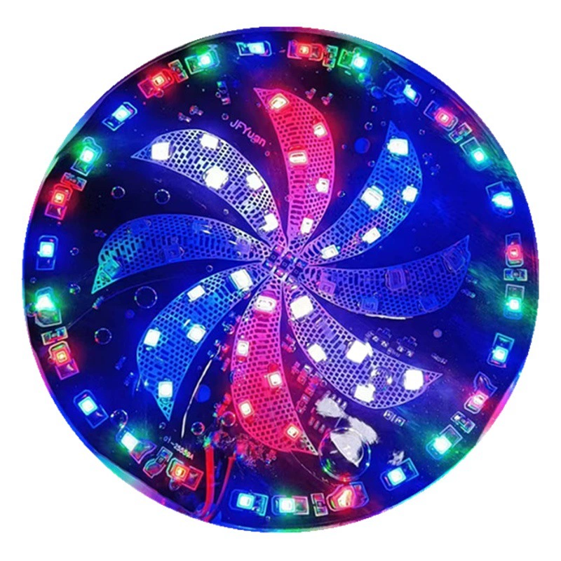 Автомобиль и мотоцикл универсальный 12V цветной свет мигает светодиодный красочный вращающийся свет фары задний фонарь с ангельским глазом