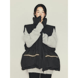 [Time] New loose zipper sleeveless profile 90 new national standard warm down jacket vest coat female V5520