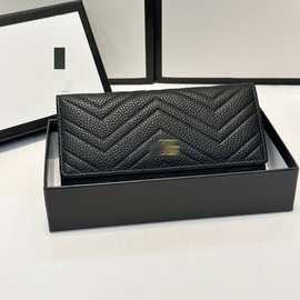 欧美中款荔枝纹撞色钱包女新款简约3折中款皮夹多卡位硬币位钱包