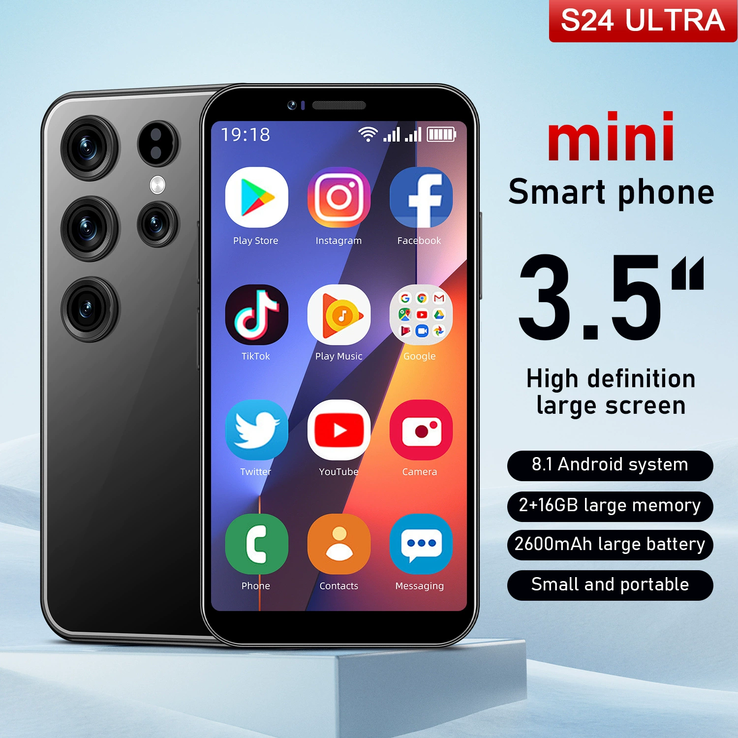 Маленький мобильный телефон, умные часы, 3.5" экран, 16 ГБ