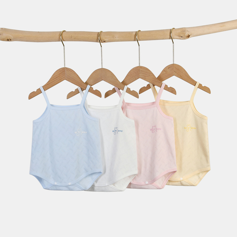 Baby Infant Romper Summer Thin Sleeveless Breathable Strap Unisex Baby Strap Triangle Jumpsuit
