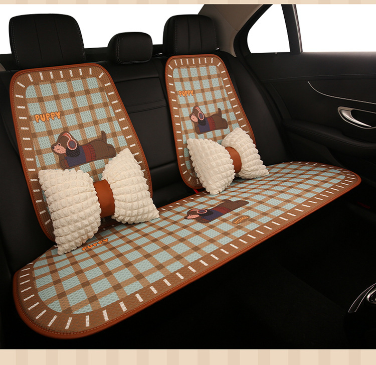 Car Seat Cushion, Breathable for Summer, Suitable for All Seasons, Women's Seat Cushion, Cute Seat Cover, High-End Feel, Semi-Covered New Style Seat Cover