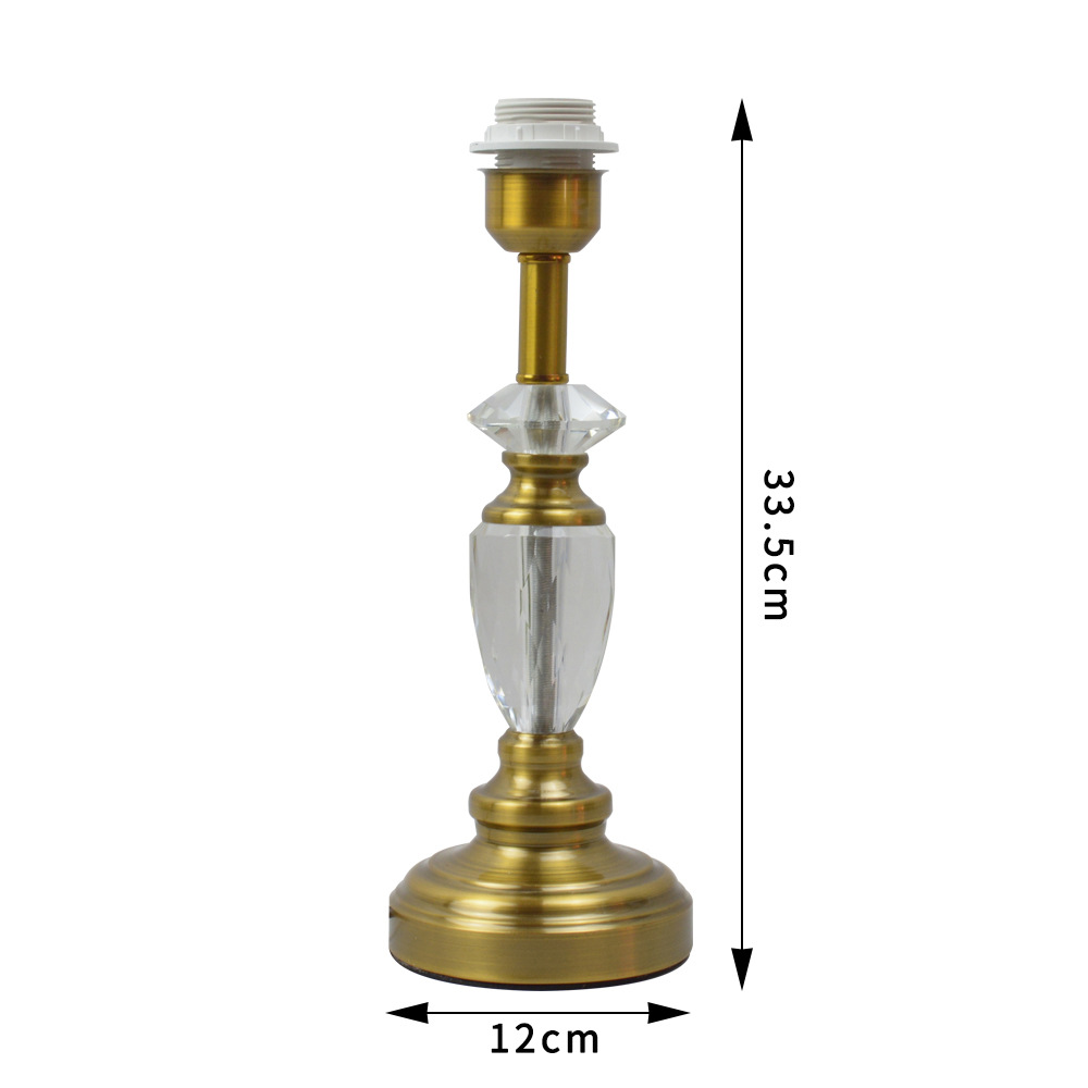 Base de cristal de bronce dorado