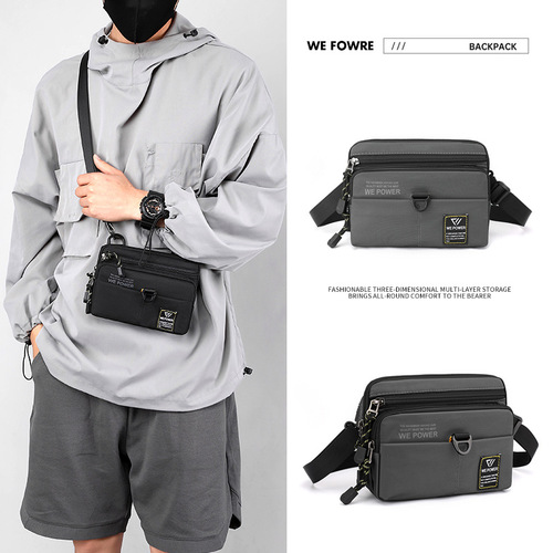 WEPOWER cross-border new casual crossbody bag men's bag multi-functional shoulder bag waist bag outdoor sports small bag