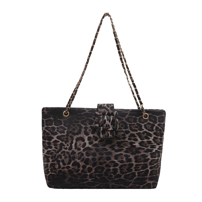2024 invierno nueva moda bolso de hombro con estampado de leopardo popular de este año bolso de axilas de viajero de celebridades de Internet bolso de alto valor