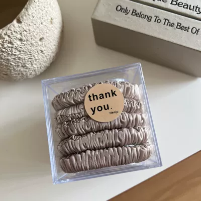 Saç üçün rezinlər Scrunchie Hair Tie Ins - 3-bean-paste-color
