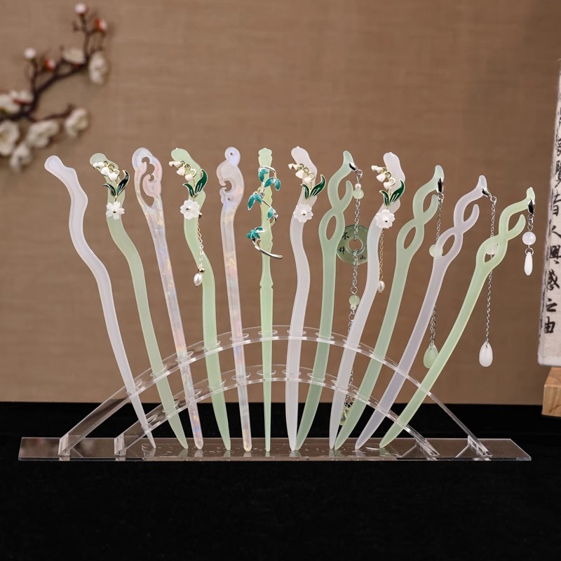 Nueva horquilla china 2025 nuevo estilo estilo antiguo horquilla mujer falda de cara de caballo de alta calidad estilo nacional horquilla de madera paso a paso horquilla tocado