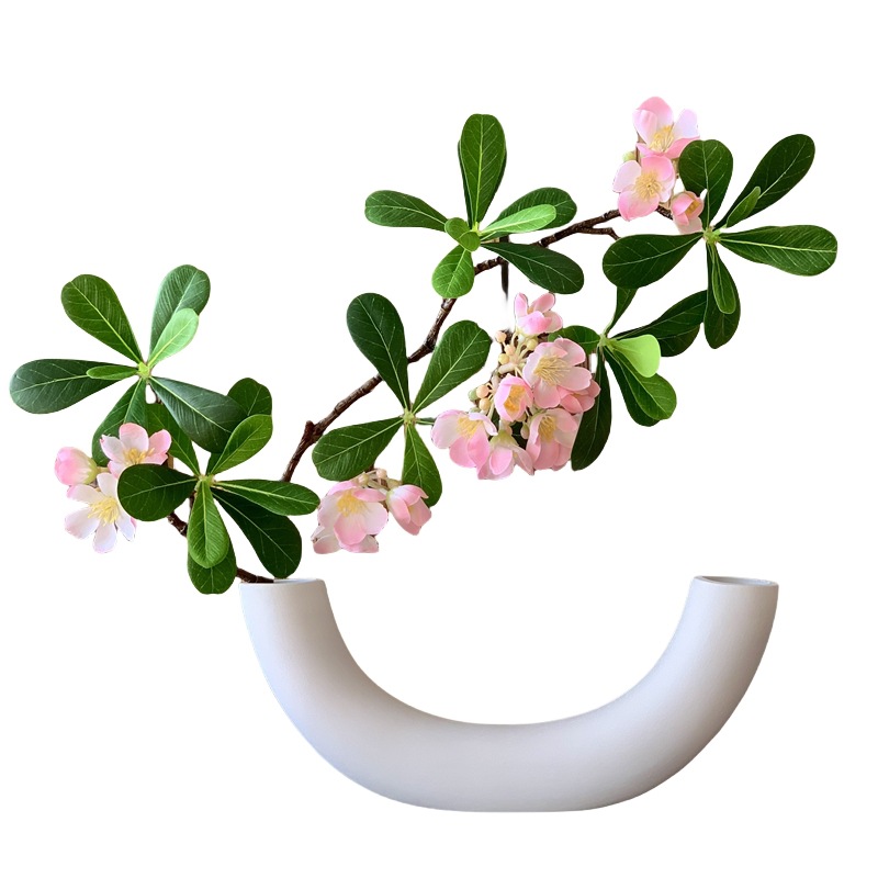 Impresión 3D Simulación de flores de paulownia, decoración de flores falsas, plantas verdes biónicas, plantas en macetas, sala de estar, decoración de mesa, decoración floral