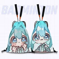 Hatsune Miku 2025 новая сумка для бадминтона для учащихся начальной школы, большая вместительная сумка для ракеток для бадминтона, сумка для бадминтона на плечо