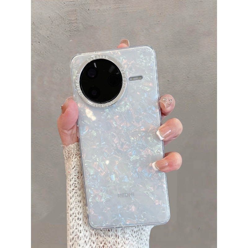 适用红米k80手机壳透明redmik80pro新款小米保护套k80Pro贝壳纹女|undefined