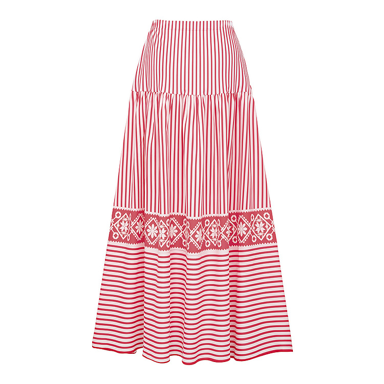 Damen Badeanzug Retro Mit Schleife Und Streifen Sowie Rüschen_voghion.com