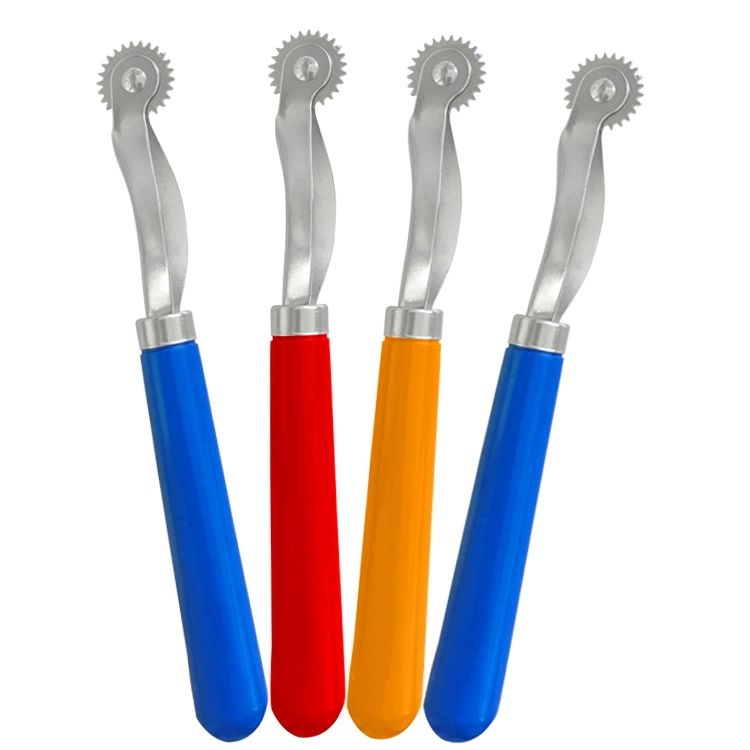 Тип Пластиковой ручки цельностальная зубчатая ткань колеса-колесо для рисования проволоки-колесо для прессования ткани-расстояние между колесами линия колеса-пластиковая ручка для рисования проволоки-колесо для рисования