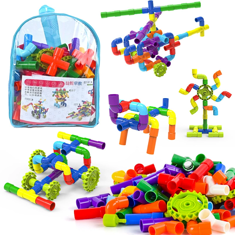 Детские строительные блоки для труб, игрушка в сборе, водопровод, игрушка «сделай сам», детский сад, головоломка, раннее образование, упражнения, практические навыки