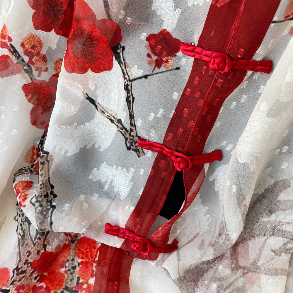 Neuer Sonnenschutz-Schal aus hohlem Seidenschal für Damen mit Pfingstrosen-Print in Gold_voghion.com