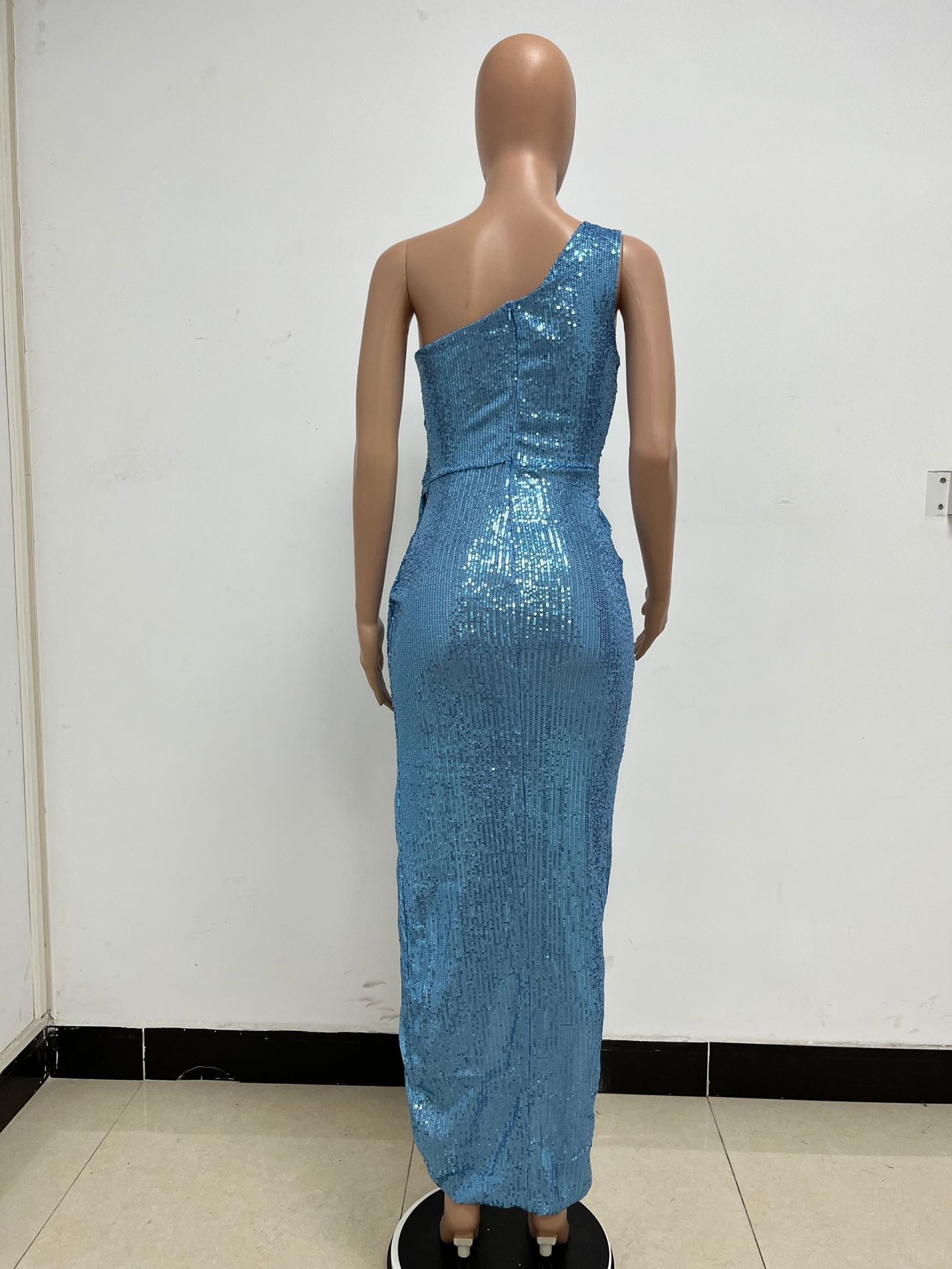 357g Weight Maxi Long Dress Dress Length Type Sleeveless Sleeve Length Sheath Dress Dresses Type Spandex, Polyester Fabric Type High Waist Waist Line Holiday, Daily Occasion Oblique collar Neckline Slim Fit Type Solid Color Pattern Summer Season Women's Gender Elegant, Sexy Style Wholesale Women's Elegant Sexy Solid Color Holiday Daily Oblique Collar Sleeveless Sheath Dress 89