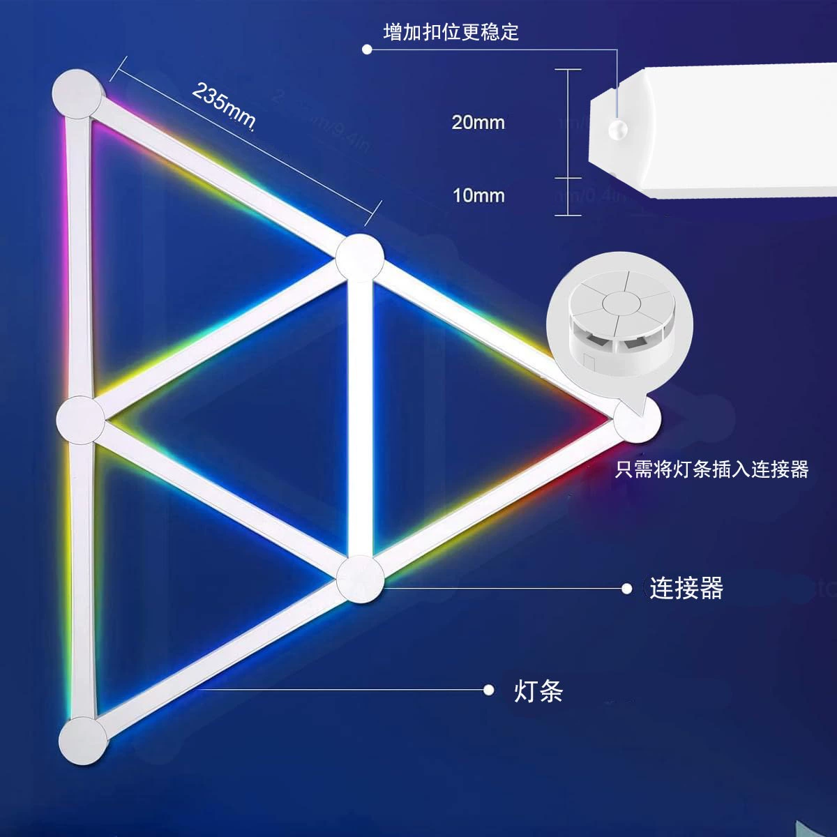 Умная RGB квантовая лампа — светильник из прядей созвездий, Bluetooth/Wi‑Fi, модульная 1–15 элементов