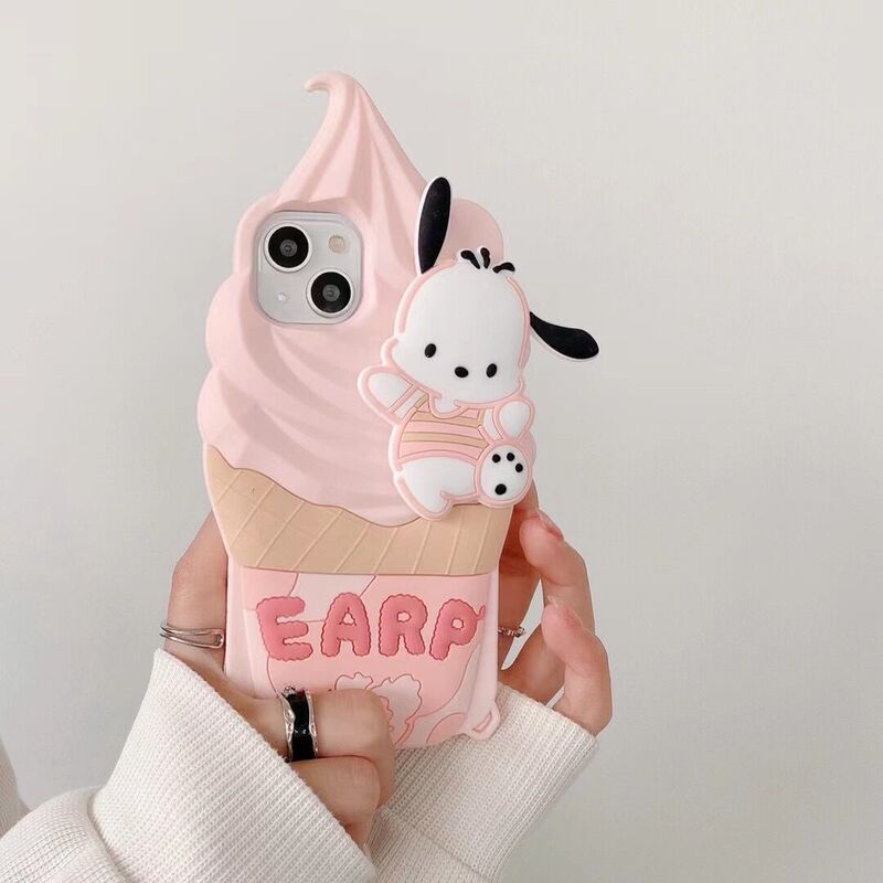 Cartoon Cute Ice Cream Pacha Dog iPhone15 Apple 12 13/14Pro Max Drop-resistant Phone Case 11 Cartoon Cute Ice Cream Pacha Dog iPhone15 Apple 12 13/14Pro Max Drop-resistant Phone Case 11
