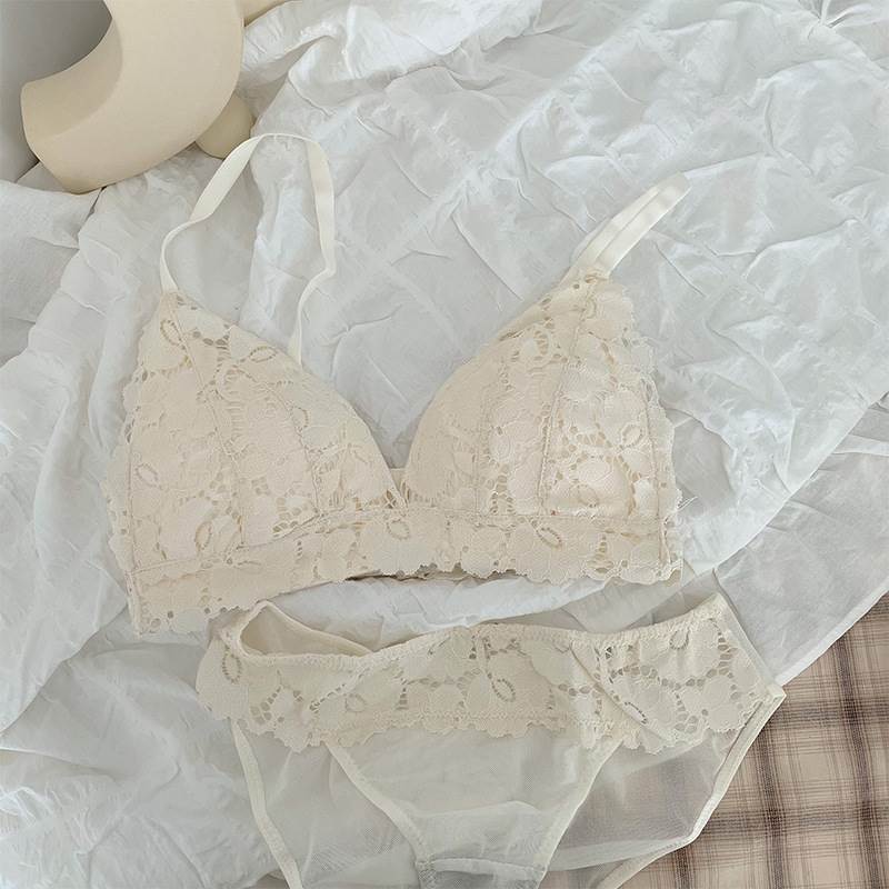 Miss Curious フラッグシップストア 【同スタイル】秋の女性用プッシュアップノンワイヤー下着、大きいレースブラジャー、その他|undefined