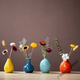 小花瓶批发陶瓷ins风简约现代高颜值上档次干花插花客厅装饰摆件