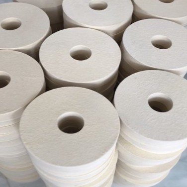 耐磨金属镜面毛毡抛光轮 厂家直供植绒背绒高密度自粘毛毡抛光轮