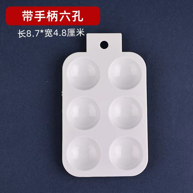 Disco de pintura de porcelana de imitación blanca resistente a la caída disco de pintura al por mayor Plato de tinta de cerámica mariposa pintura china pintura paleta multi-funcional