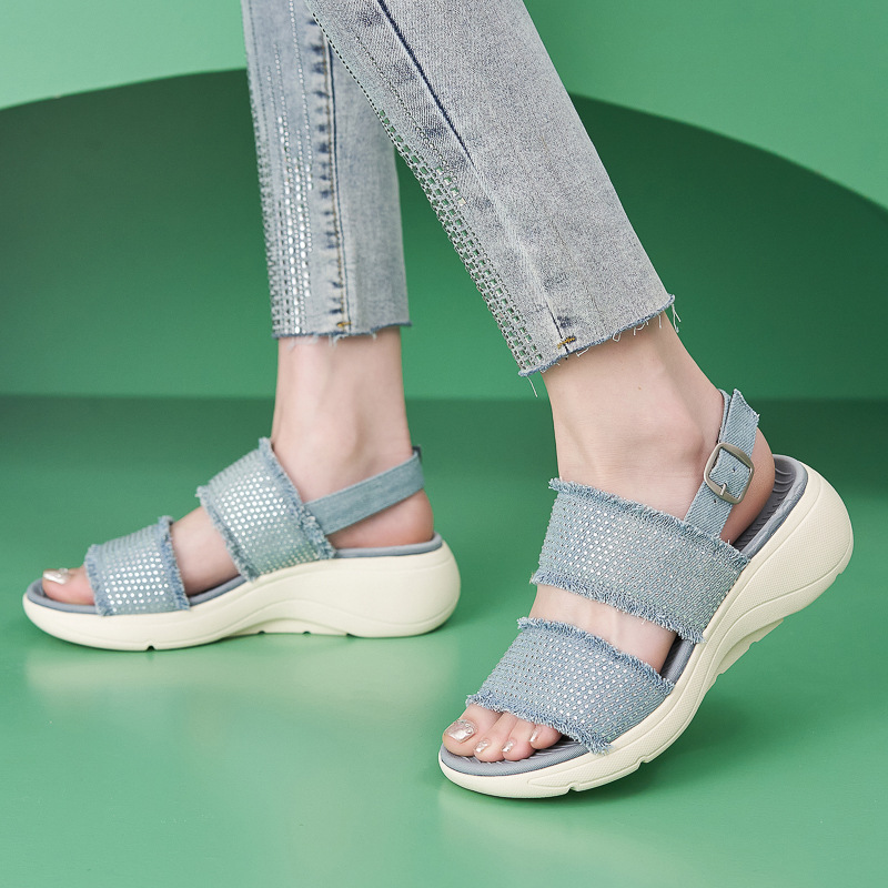 2025 nuevo stock de sandalias de diamante ligeras antideslizantes cómodas y casuales zapatos deportivos MD de mujer