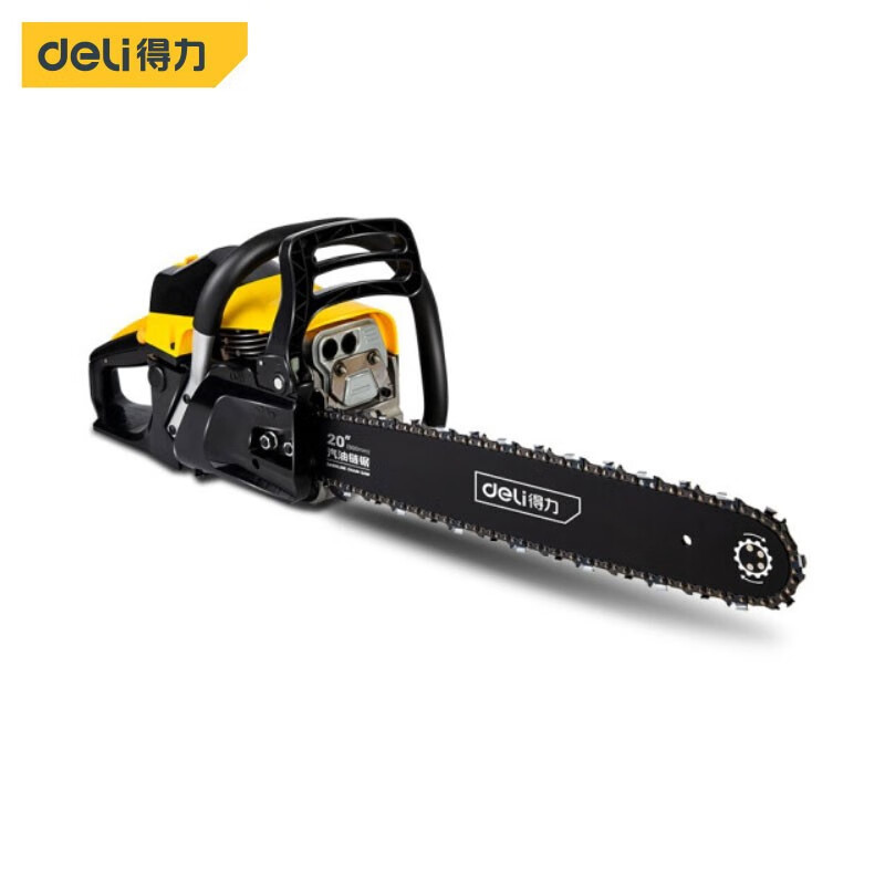 得力 汽油锯20寸58cc2kw大功率电锯木工切割机链锯便携式链条锯子
