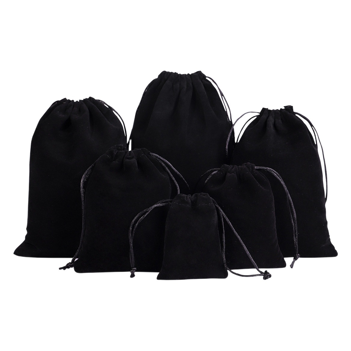 Franela cordón bolsillo joyería terciopelo bolsa secador de pelo auricular bolsa de almacenamiento Cisne Negro Bolsa De terciopelo al por mayor