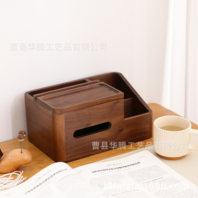 家庭用の木製ティッシュボックスのリビングルームのお茶はとても軽いです。|undefined
