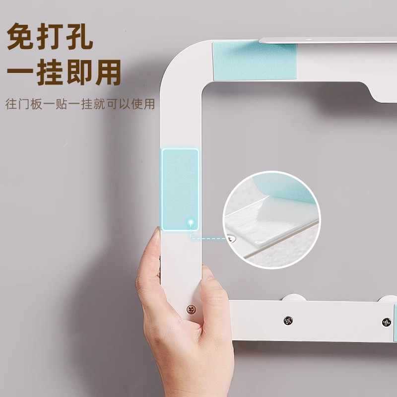 Sin perforación, gancho plegable invisible, percha, pared, entrada, ropa, ropa, ganchos para fila de ropa, baño detrás de la puerta, creatividad