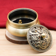 黃銅香爐家用室內檀香盤香爐香篆薰香爐香道創意擺件廠家直銷代發