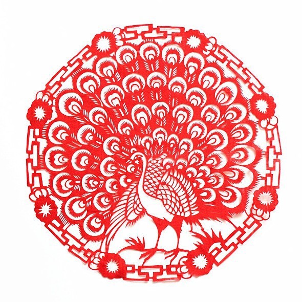 非遗传统宣纸剪纸成品窗花中式国潮布置卧室客厅背景墙刻纸装饰品|undefined
