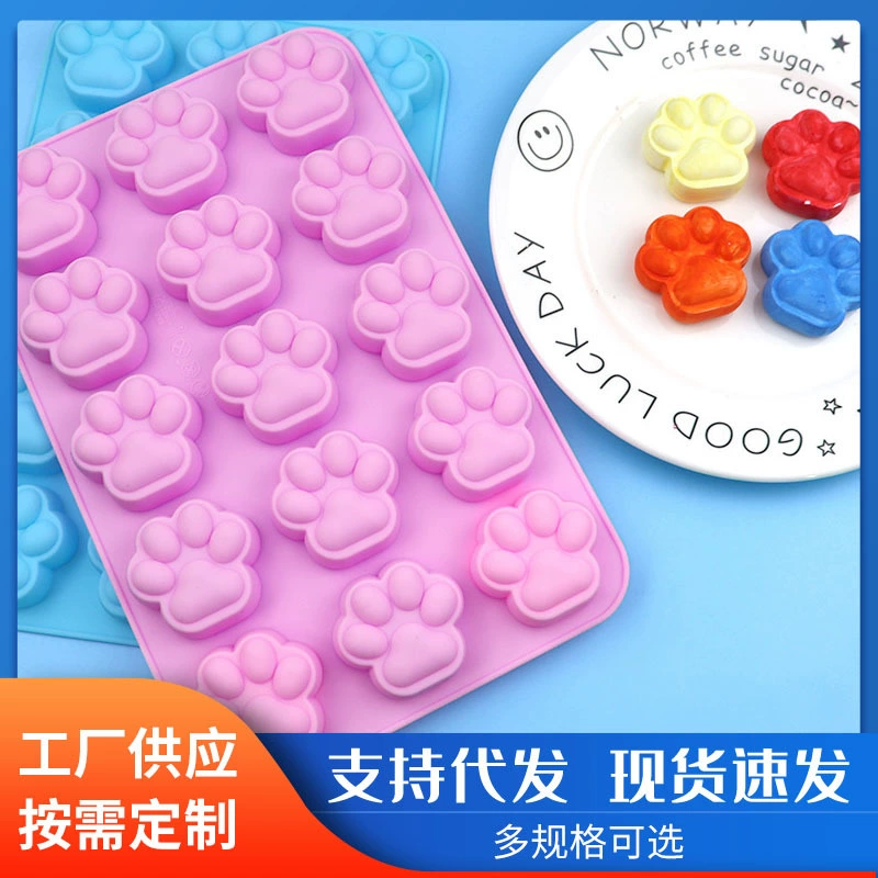 Оптовая продажа 15 последовательных силиконовых форм для шоколада в виде мультяшных котят и медвежат, легко извлекаются и устойчивы к высоким температурам, для домашнего творчества.