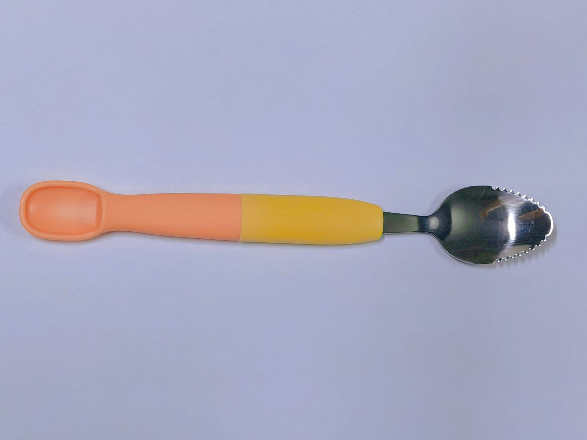 970不锈钢PP刮泥勺-黄+橙色.jpg
