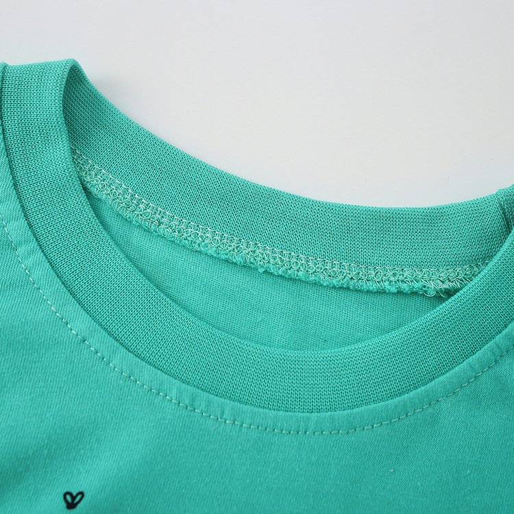 En stock malwee verano europeo y americano ropa infantil animal de algodón manga corta cuello redondo Camiseta