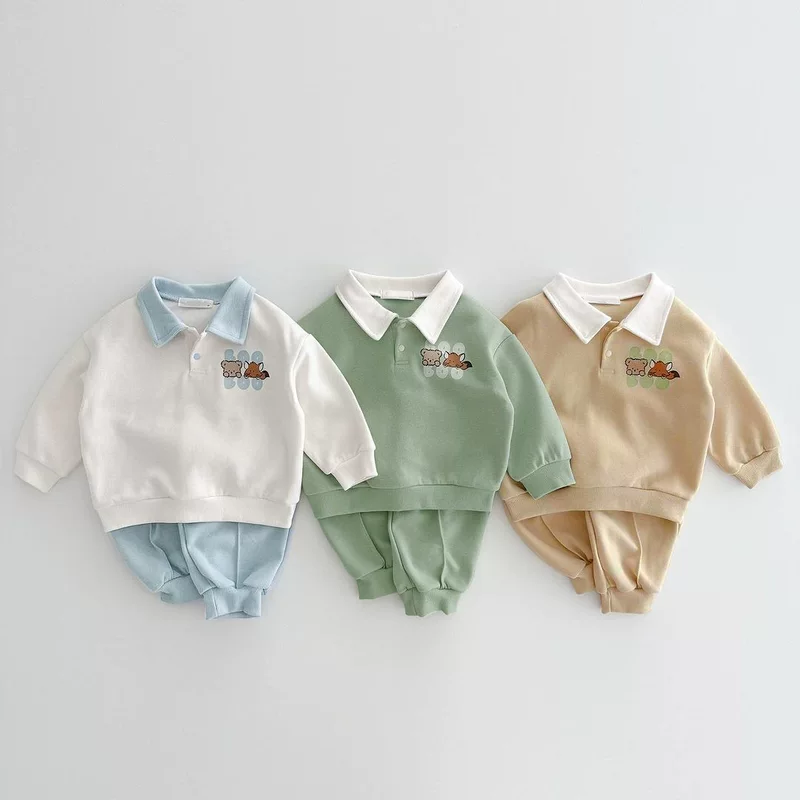 Детское Polo с воротником, набор для мальчиков, униформа, спортивный костюм