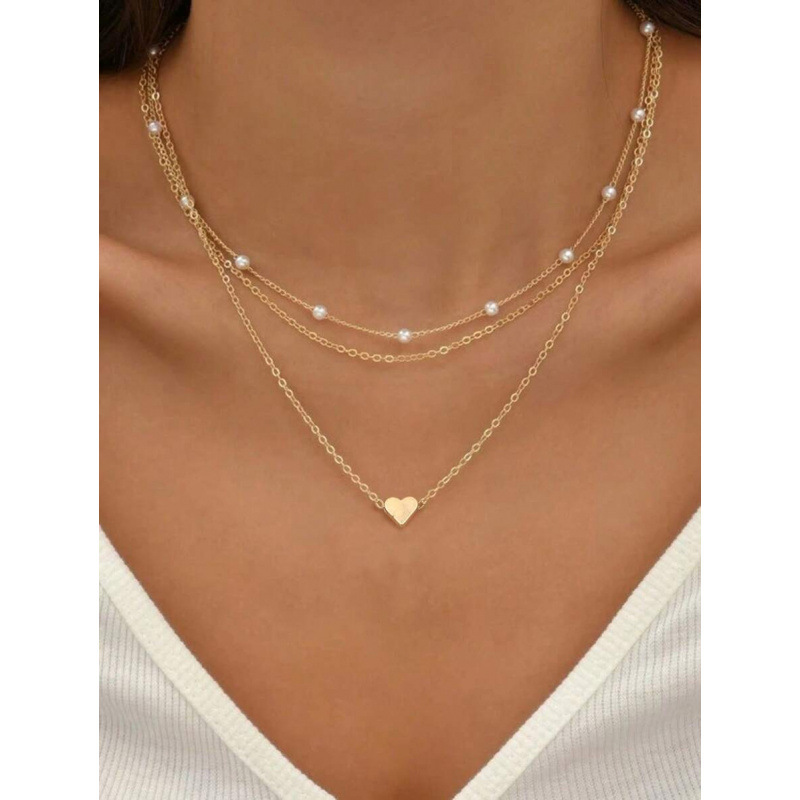 O 21778 Double Layer Heart Jewelry Set 雙層愛心首飾套裝