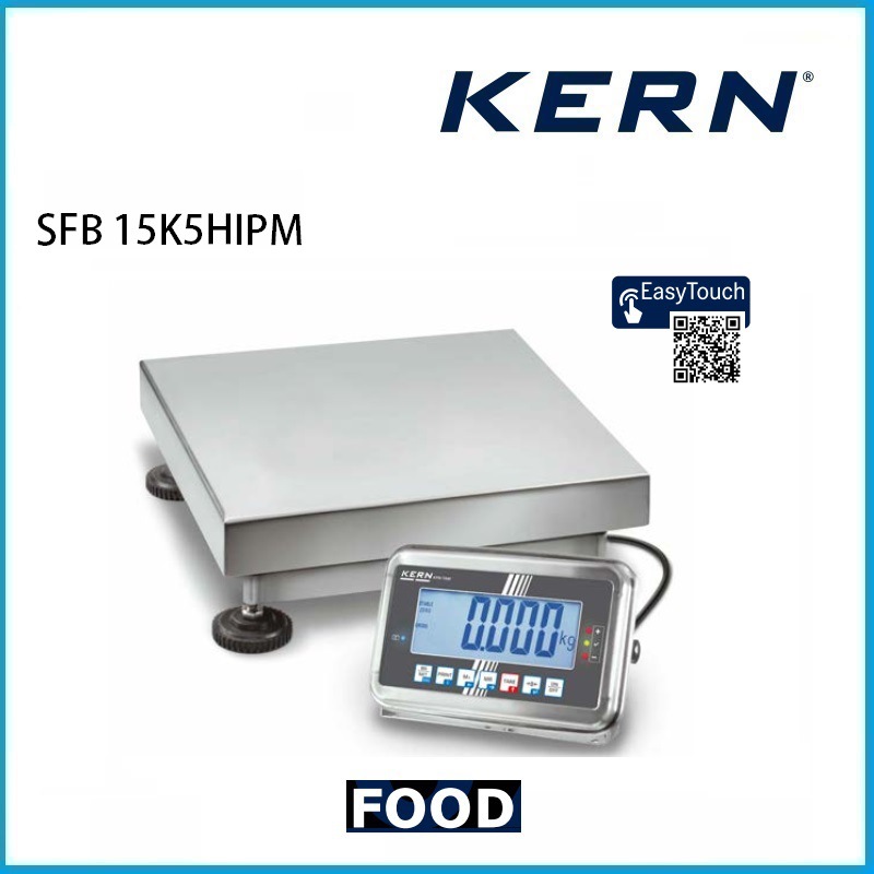 15kg 不锈钢平台秤 IP65/67防护等级 SFB 15K5HIPM KERN品牌