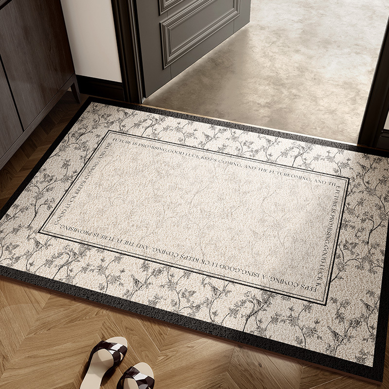 Door High-End Feel Dirt-Removing Silk Loop Foot Mat Entrance Hall Carpet Dirt-Resistant Non-Slip Customizable_voghion.com