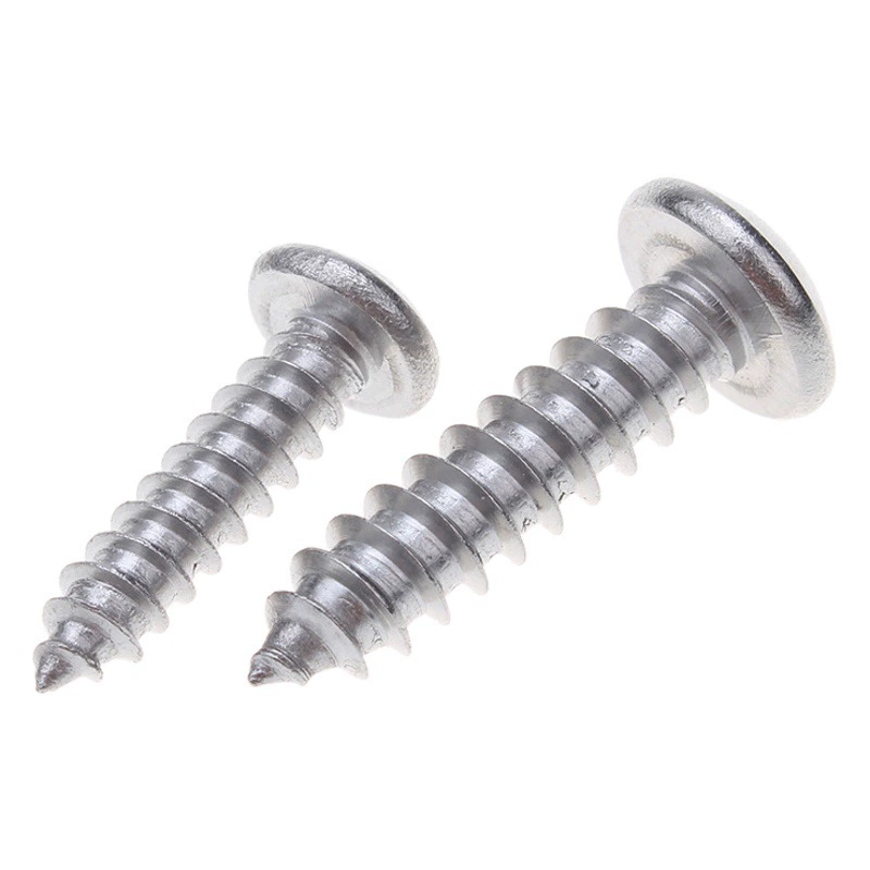 Саморез с полированной белой головкой и крестообразным шлицем, из нержавеющей стали 304, тип YB845