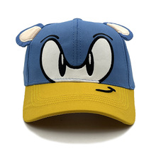 新款刺猬索尼克音速小子动漫人物儿童帽子男女棒球帽童帽鸭舌帽