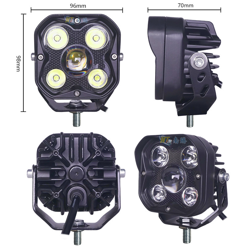 Spotlight LED para automóviles Wrangler A-pillar vehículo todoterreno exterior modificado techo de cuatro hojas con láser luz de barra delantera ultra brillante