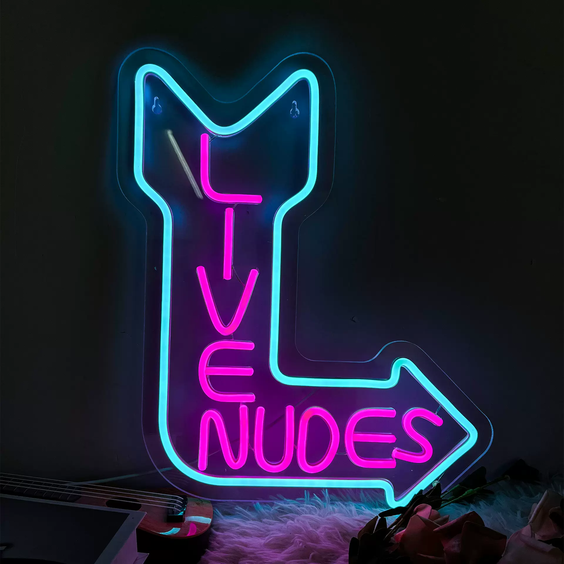 strippers俱乐部箭头霓虹灯男士洞穴酒吧led装饰灯牌字母发光字