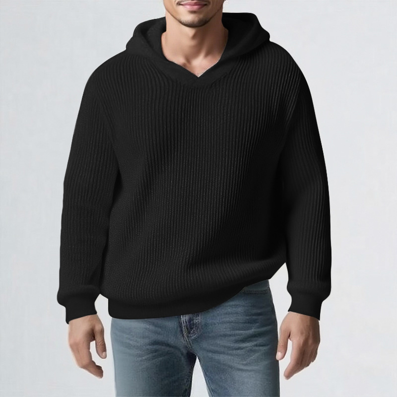 Herren Kapuzenpullover Strickjacke Für Herbst Und Winter_voghion.com