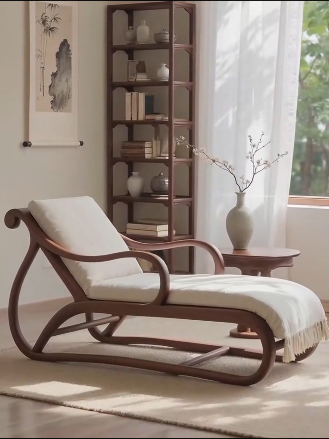 Шезлонг Oriental Living N-1 белый ясень