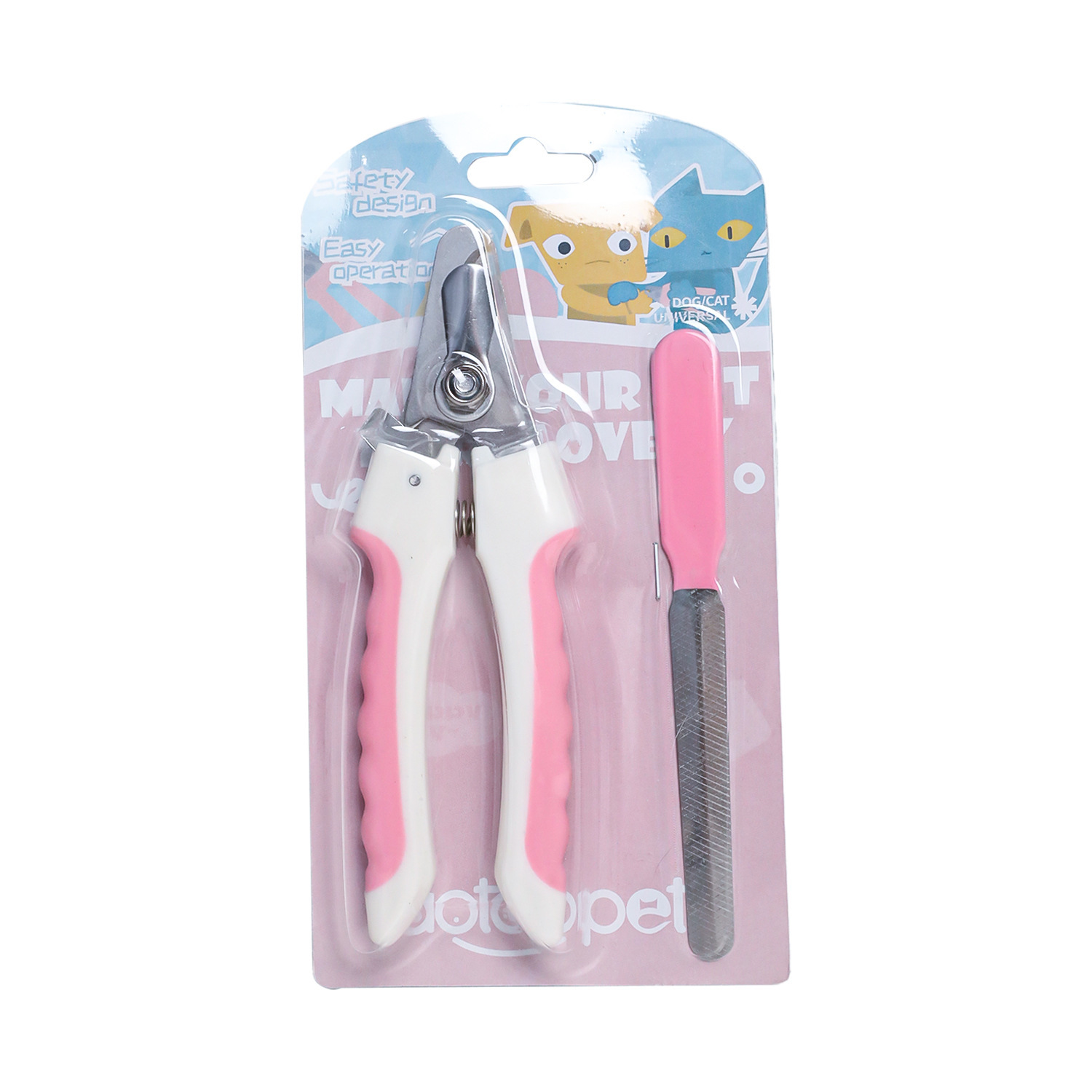 En stock Taobao de cuero al por mayor con el archivo cortaúñas para mascotas anti-Splash pequeño perro aleación cuchillo cabeza perro clavo