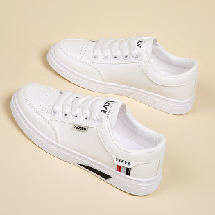 White Shoes for Women 2025 New Popular Spring and Summer Versatile Casual Shoes Flats Bottom Not Tired Feet White Sneakers Ins Trend